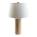 Contract furniture - Beige Travertine Accent Table Lamp - www.oroatrade.com
