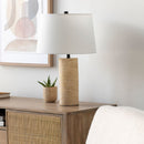 Contract furniture - Beige Travertine Accent Table Lamp - www.oroatrade.com