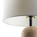 Contract furniture - Travertine Base Accent Table Lamp - www.oroatrade.com