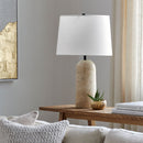 Contract furniture - Travertine Base Accent Table Lamp - www.oroatrade.com