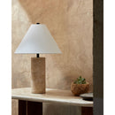 Hospitality furniture - Beige Travertine Table Lamp - www.oroatrade.com