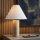 Hospitality furniture - Beige Travertine Table Lamp - www.oroatrade.com