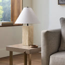 Hospitality furniture - Beige Travertine Table Lamp - www.oroatrade.com