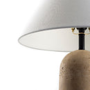 Hospitality furniture - Empire Shade Travertine Table Lamp - www.oroatrade.com