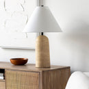 Hospitality furniture - Empire Shade Travertine Table Lamp - www.oroatrade.com