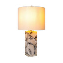 Modern European furniture - White Marble Accent Table Lamp - www.oroatrade.com