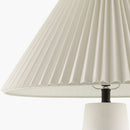 Contract furniture - Pleated White Cotton Table Lamp - www.oroatrade.com