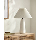 Contract furniture - Pleated White Cotton Table Lamp - www.oroatrade.com