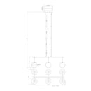 Contract furniture - White Sphere 6-Light Linear Chandelier - www.oroatrade.com