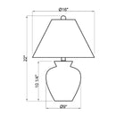 Hospitality furniture - Textured Ceramic Accent Table Lamp - www.oroatrade.com
