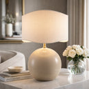 Hospitality furniture - Wavy White Jute Table Lamp - www.oroatrade.com