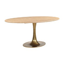 Hospitality furniture - Oval Gold Base Dining Table - www.oroatrade.com