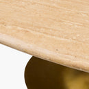 Hospitality furniture - Oval Gold Base Dining Table - www.oroatrade.com
