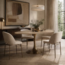 Hospitality furniture - Oval Gold Base Dining Table - www.oroatrade.com