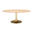 Hospitality furniture - Oval Gold Base Dining Table - www.oroatrade.com