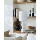 Hospitality furniture - Geometric Stacked Linen Table Lamp - www.oroatrade.com