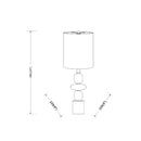 Hospitality furniture - Geometric Stacked Linen Table Lamp - www.oroatrade.com