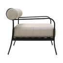 Modern European furniture - Black Aluminum Outdoor Accent Chair - www.oroatrade.com