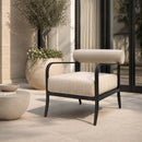 Modern European furniture - Black Aluminum Outdoor Accent Chair - www.oroatrade.com
