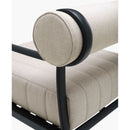 Modern European furniture - Black Aluminum Outdoor Accent Chair - www.oroatrade.com