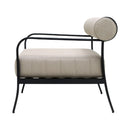 Modern European furniture - Black Aluminum Outdoor Accent Chair - www.oroatrade.com