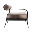 Modern European furniture - Black Aluminum Outdoor Accent Chair - www.oroatrade.com