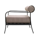 Modern European furniture - Black Aluminum Outdoor Accent Chair - www.oroatrade.com