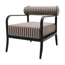 Modern European furniture - Black Aluminum Outdoor Accent Chair - www.oroatrade.com