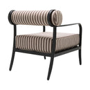 Modern European furniture - Black Aluminum Outdoor Accent Chair - www.oroatrade.com
