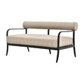 Modern European furniture - Black Aluminum Outdoor Loveseat - www.oroatrade.com