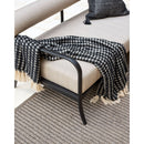 Modern European furniture - Black Aluminum Outdoor Loveseat - www.oroatrade.com