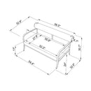 Modern European furniture - Black Aluminum Outdoor Loveseat - www.oroatrade.com