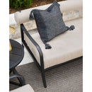 Modern European furniture - Black Aluminum Outdoor Sofa - www.oroatrade.com