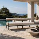Modern European furniture - Black Aluminum Outdoor Sofa - www.oroatrade.com