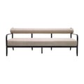 Modern European furniture - Black Aluminum Outdoor Sofa - www.oroatrade.com