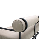 Modern European furniture - Black Aluminum Outdoor Sofa - www.oroatrade.com