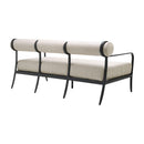 Modern European furniture - Black Aluminum Outdoor Sofa - www.oroatrade.com