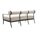 Modern European furniture - Black Aluminum Outdoor Sofa - www.oroatrade.com