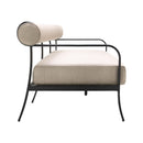 Modern European furniture - Black Aluminum Outdoor Sofa - www.oroatrade.com