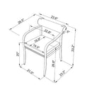 Modern European furniture - Black Aluminum Outdoor Dining Chair - www.oroatrade.com