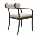 Modern European furniture - Black Aluminum Outdoor Dining Chair - www.oroatrade.com