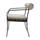 Modern European furniture - Black Aluminum Outdoor Dining Chair - www.oroatrade.com