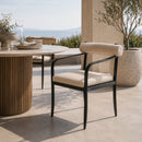Modern European furniture - Black Aluminum Outdoor Dining Chair - www.oroatrade.com