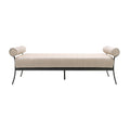 Modern European furniture - Black Aluminum Outdoor Bench - www.oroatrade.com