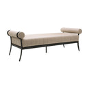 Modern European furniture - Black Aluminum Outdoor Bench - www.oroatrade.com