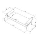 Modern European furniture - Black Aluminum Outdoor Bench - www.oroatrade.com