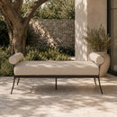 Modern European furniture - Black Aluminum Outdoor Bench - www.oroatrade.com