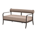Modern European furniture - Black Aluminum Outdoor Loveseat - www.oroatrade.com