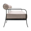 Modern European furniture - Black Aluminum Outdoor Sofa - www.oroatrade.com