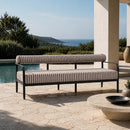 Modern European furniture - Black Aluminum Outdoor Sofa - www.oroatrade.com